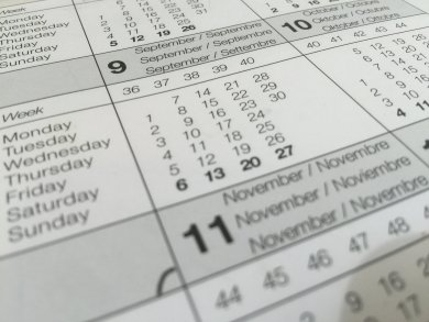 Terminbuchung Ansicht auf einen Kalender