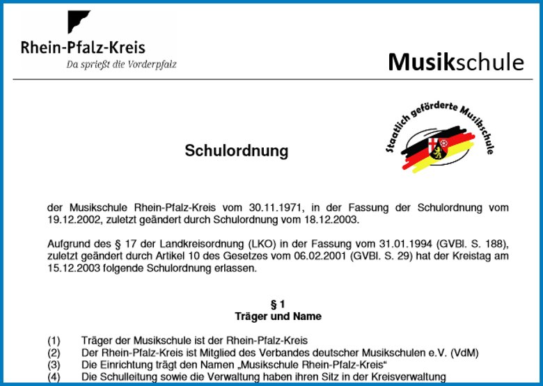 symbolische Darstellung Schulordnung